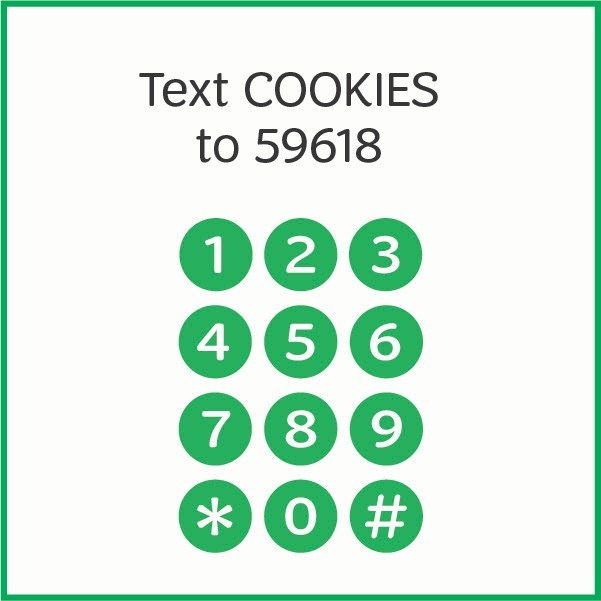 Text COOKIES to 59618