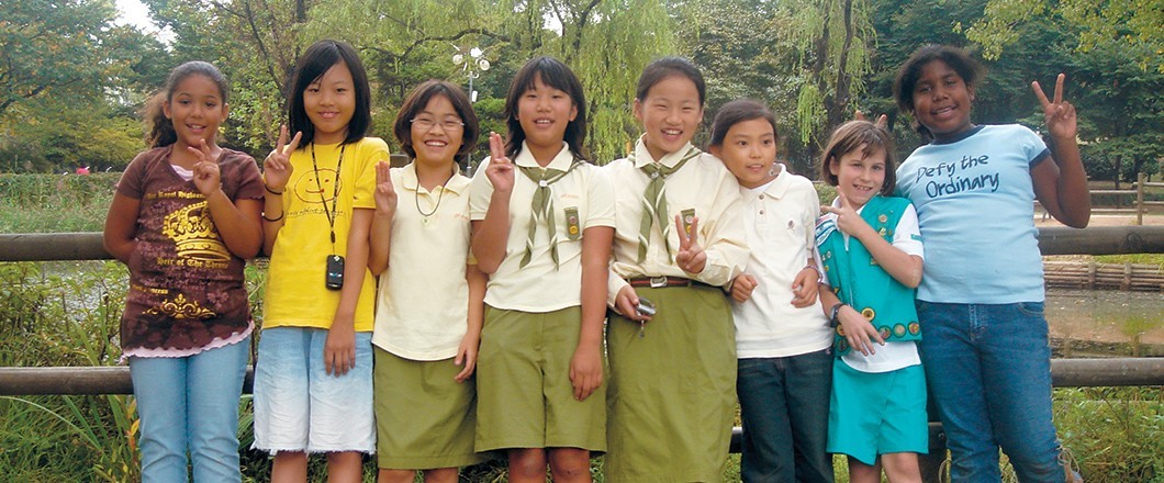 Girl Scouts and Girl Guides make friends as they explore the world