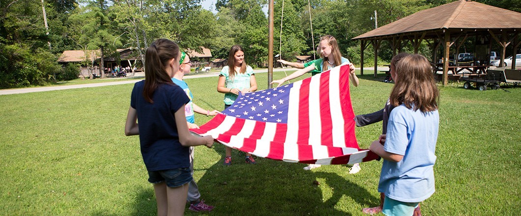 Flag ceremonies are just one of many Girl Scout traditions