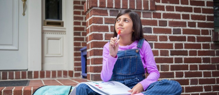 Guiding girls as they set goals.