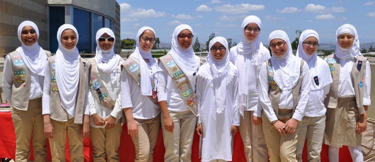 Girl Scouts of the Muslim Faith host an Open Mosque Day in Orange County, California