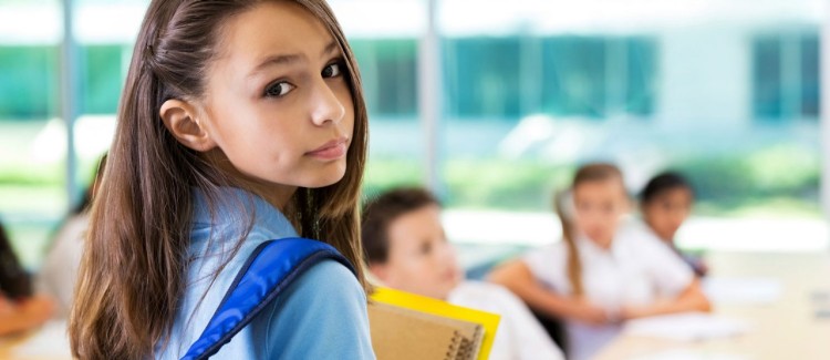 girl going back to school