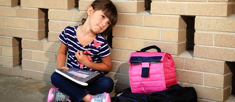 Little girl feels nervous about starting kindergarten