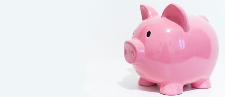 Pink piggy bank for child's allowance