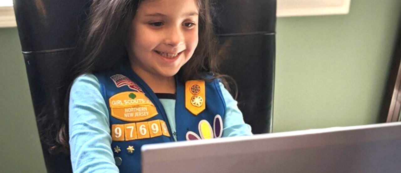 Girl Scout virtual troop meeting