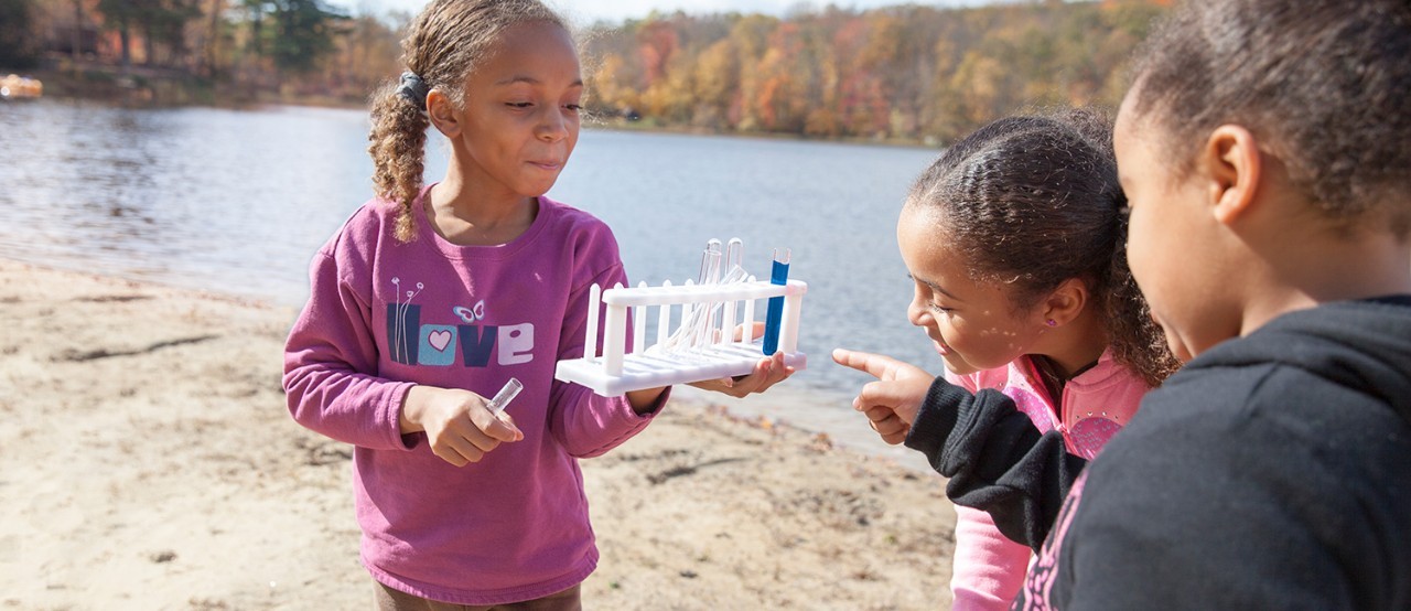 Girl by Lake STEM