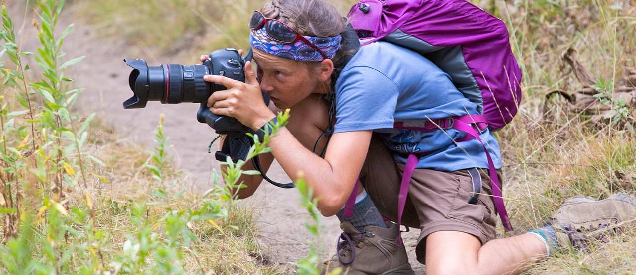 Girl Scout Ambassador taking a picture