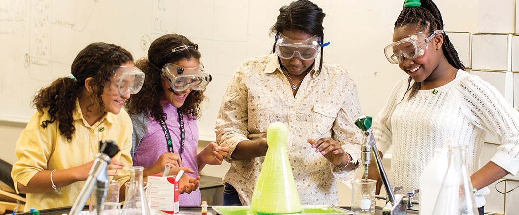 Girl Scout Cadettes explore science to become better problem-solvers and critical thinkers.